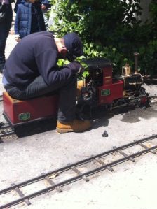 Mini máquina de vapor de tren